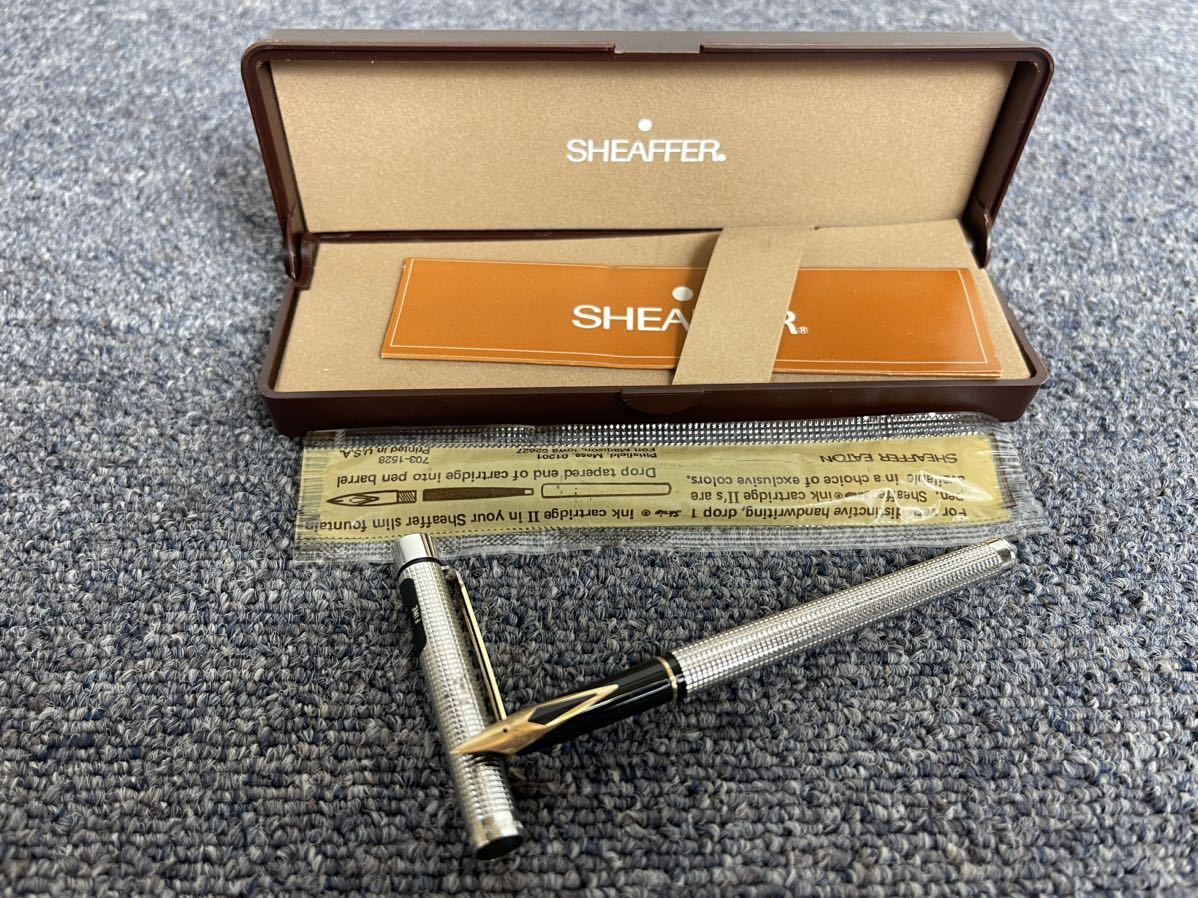 シェーファー SHEAFFER 万年筆 USA 14K刻印 585 TARGA 1010× シルバー