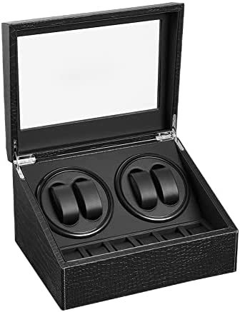 ■ワニ模様-103E■ 自動巻き時計ワインディングマシーン 日本製 ウォッチワインダー ワインディングマシーン（4本巻き+6本収納）