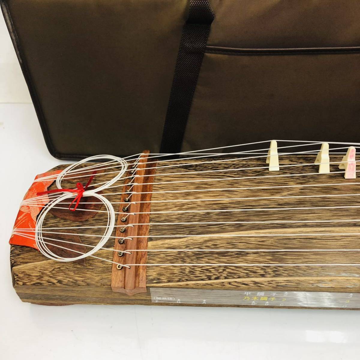 7SB116 ゼンオン 文化箏羽衣 ソフトケースセット 長さ88cm 中古 現状品