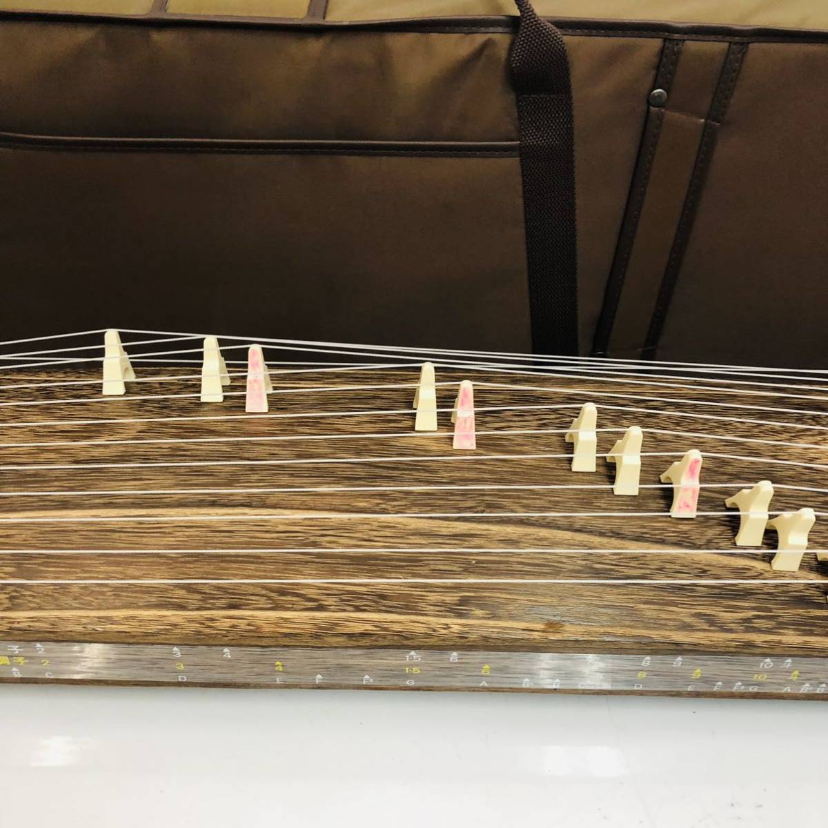7SB116 ゼンオン 文化箏羽衣 ソフトケースセット 長さ88cm 中古 現状品