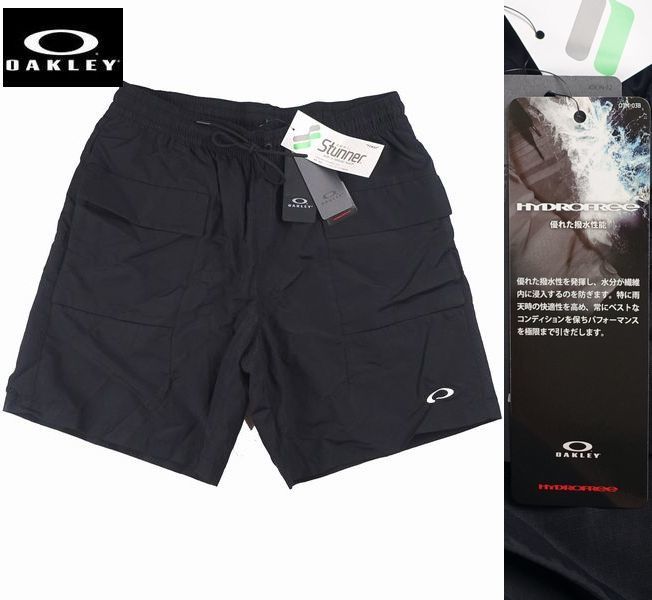 新品 春夏 ゴルフにお勧め OAKLEY オークリー 吸汗速乾 撥水 ストレッチ ハーフパンツ ゴルフウェア XXL ブラック