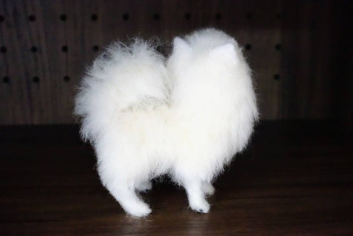 へそ天 ポメラニアン 羊毛フェルト ハンドメイド ぬいぐるみ 犬