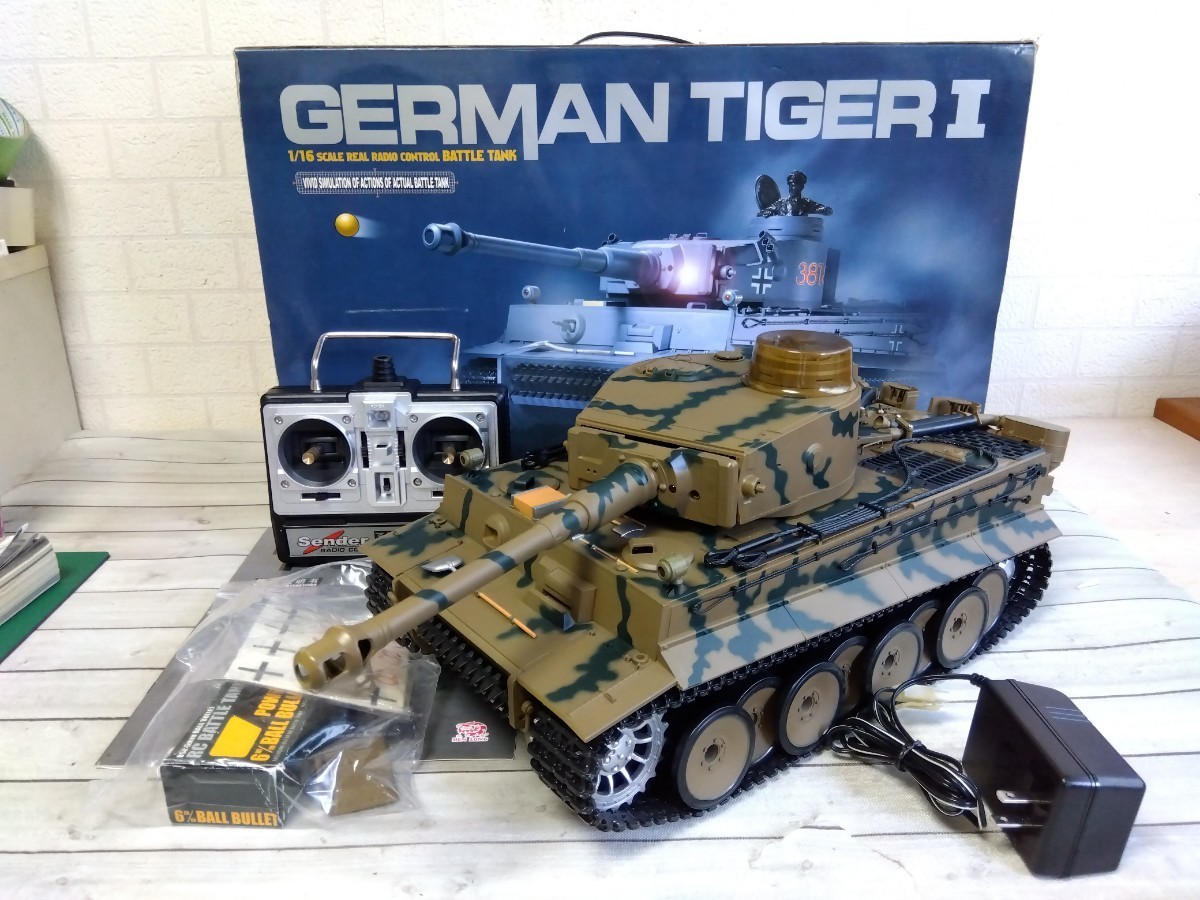 ジャンク品ヘンロンタイガー戦車 384□1/16 ヘンロン HENG LONG ラジコン戦車 GERMAN TIGER I ドイツ