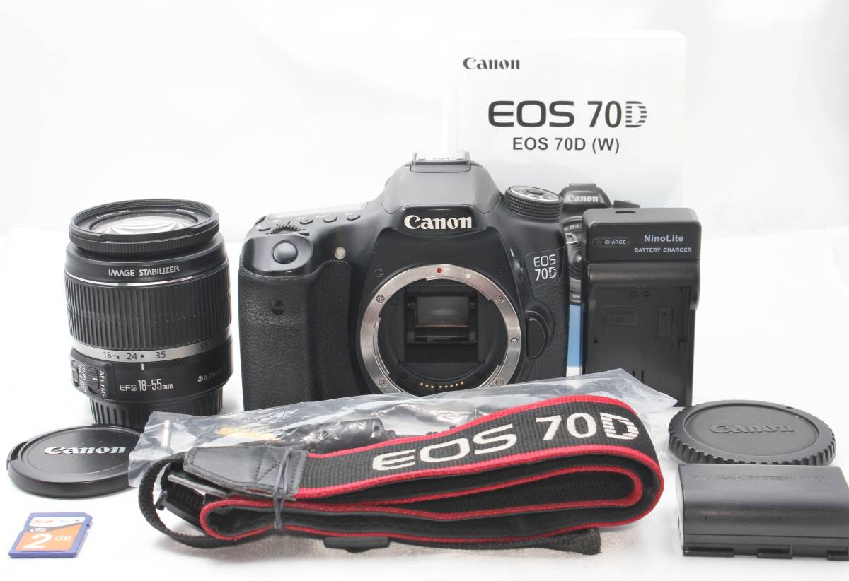 限定SALE，人気 限定 極上 Canon EOS 70D SDカード 手ブレ補正レンズ スターティングセット EF-S18-55mm IS 80D 90D 60D(キヤノン)｜売買されたオークション情報、yahooの商品情報をアーカイブ公開 - オークファン キヤノン