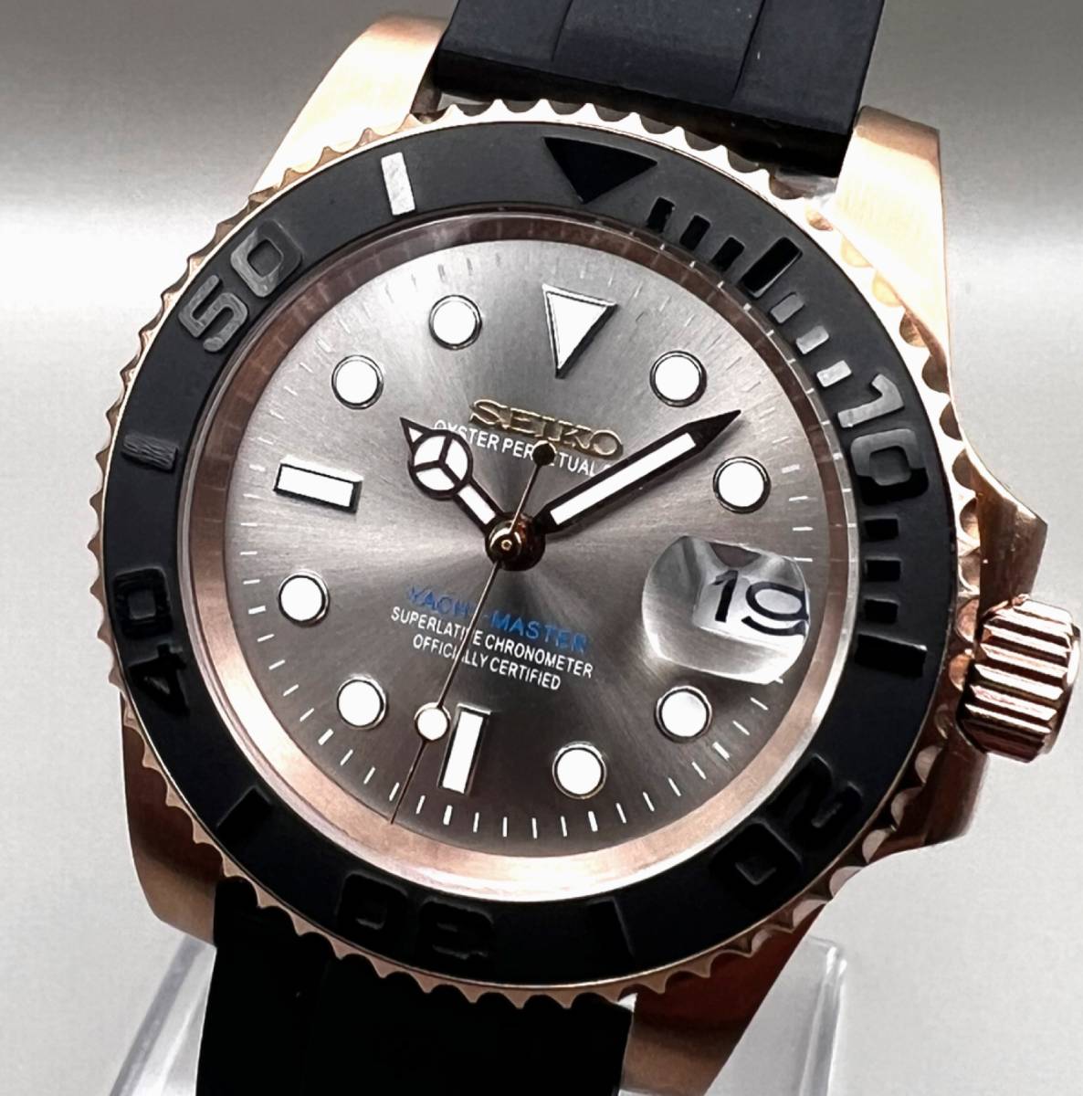 SEIKO MOD NH35 カスタム ヨットM ピンクゴールド 40mm 機械式