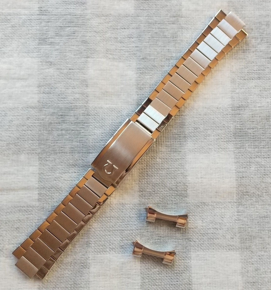 超美品♪スピマスFOIS専用 アンクルセイコーフラットリンクブレスレット&オメガ純正バックル