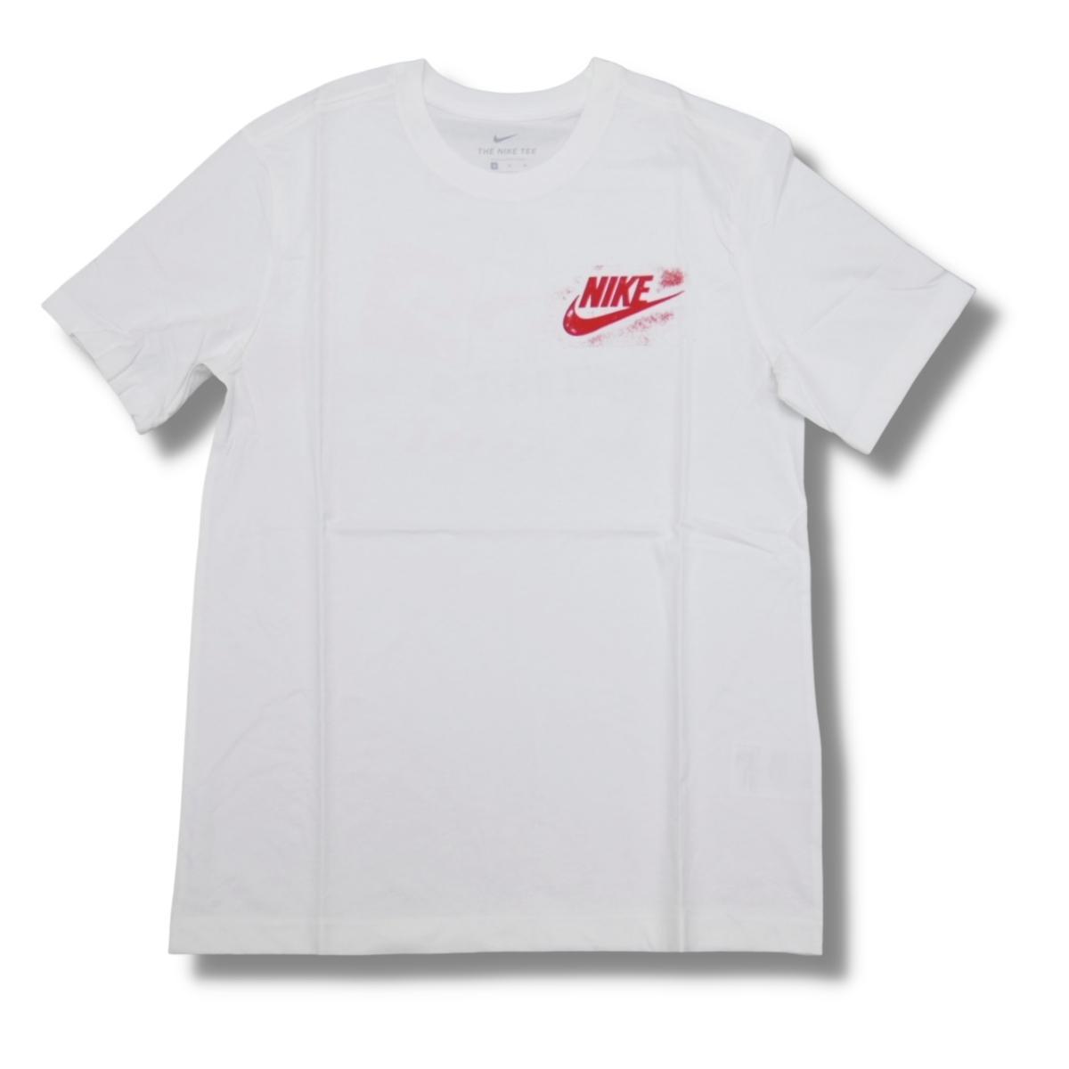 即決☆ナイキ グラフィック Tシャツ WHT/Mサイズ ホワイト 白 送料無料 コットン 綿 廃盤 半袖 ロゴ 普段使用OK NIKE