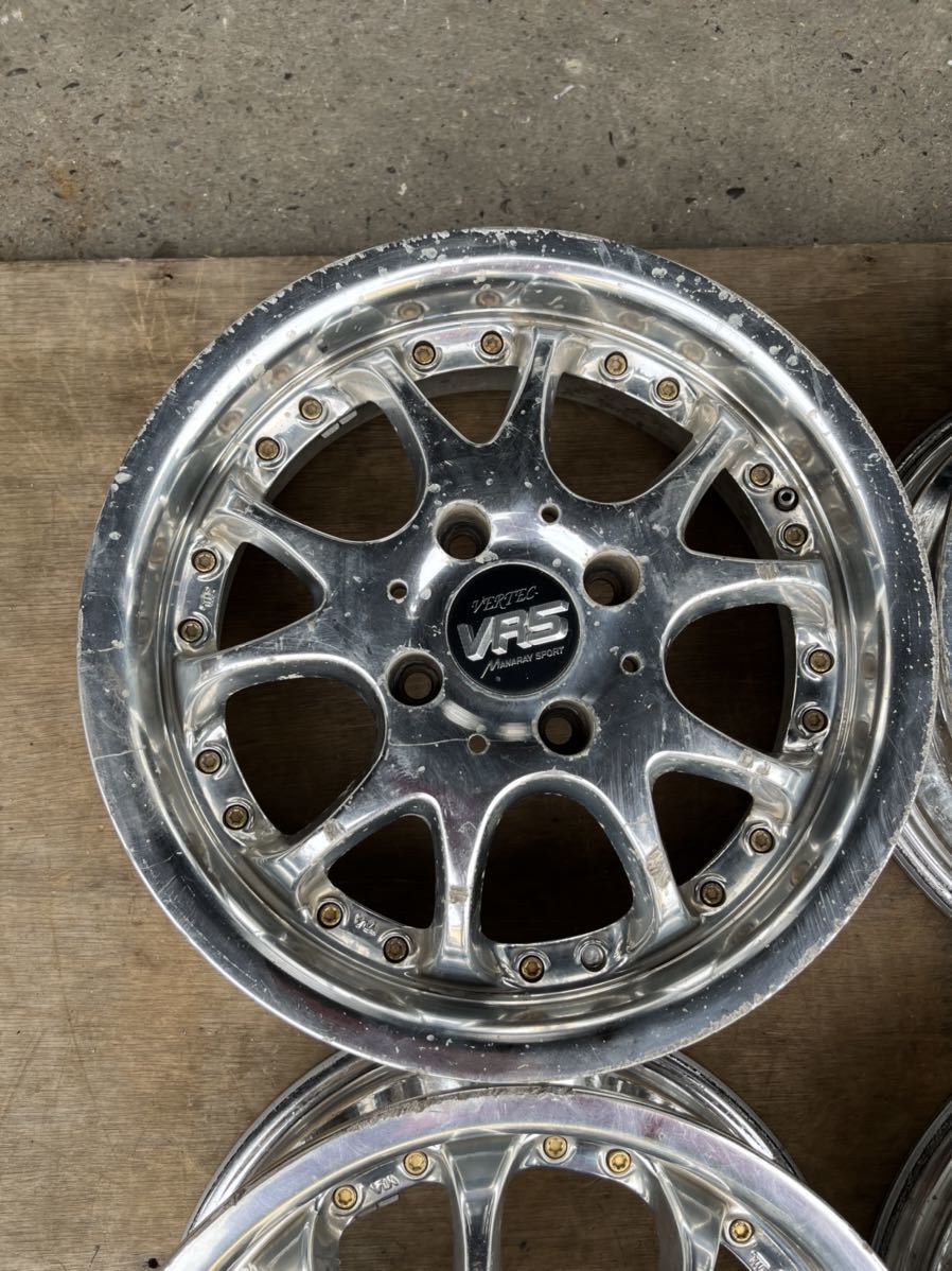 MANARAY SPORT Vertec VR5 14インチ4穴 タイヤ&ホイール○現状品