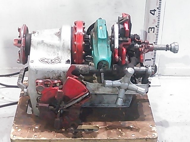 【1円スタート】REX レッキス パイプマシン N50AIII ねじ切り機 メタルソーライト ダイヘッド1個付き 動作良 ※店引取歓迎 T0972