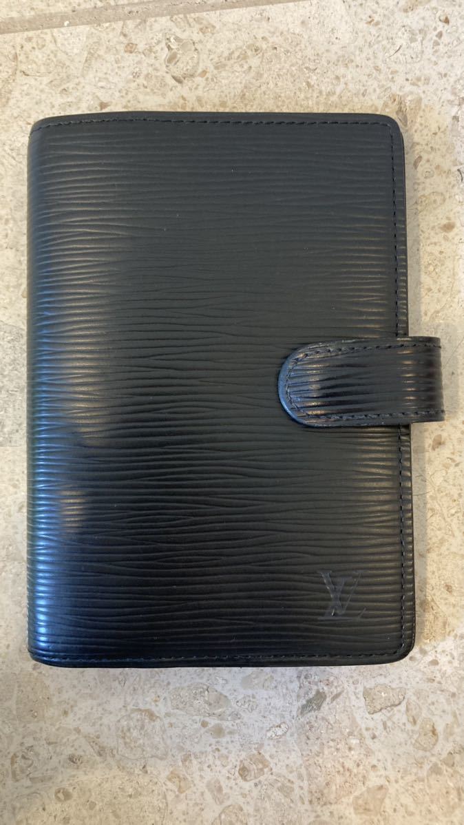 【超美品】LOUIS VUITTON ルイヴィトン 手帳 エピ ブラック 極美品！☆ルイヴィトン エピ ☆LOUIS VUITTON ☆手帳カバー ☆
