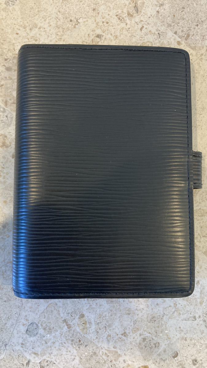 Louis Vuitton エピ　ブラック 黒　手帳　カバー　ノート付き 極美品！☆ルイヴィトン エピ ☆LOUIS VUITTON ☆手帳カバー ☆