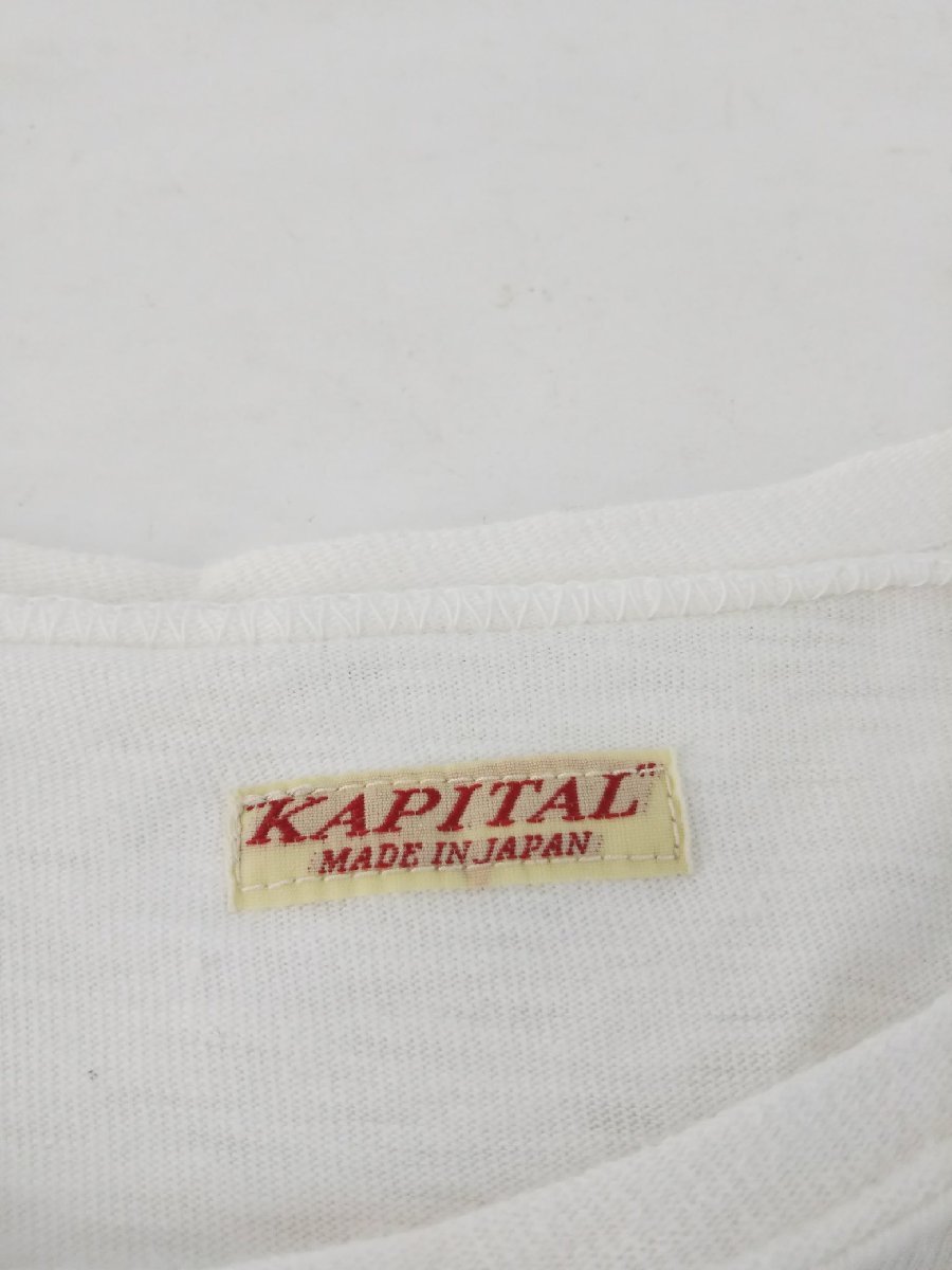 キャピタル KAPITAL スマイリーパッチ付きロンT スマイル 長袖Tシャツ