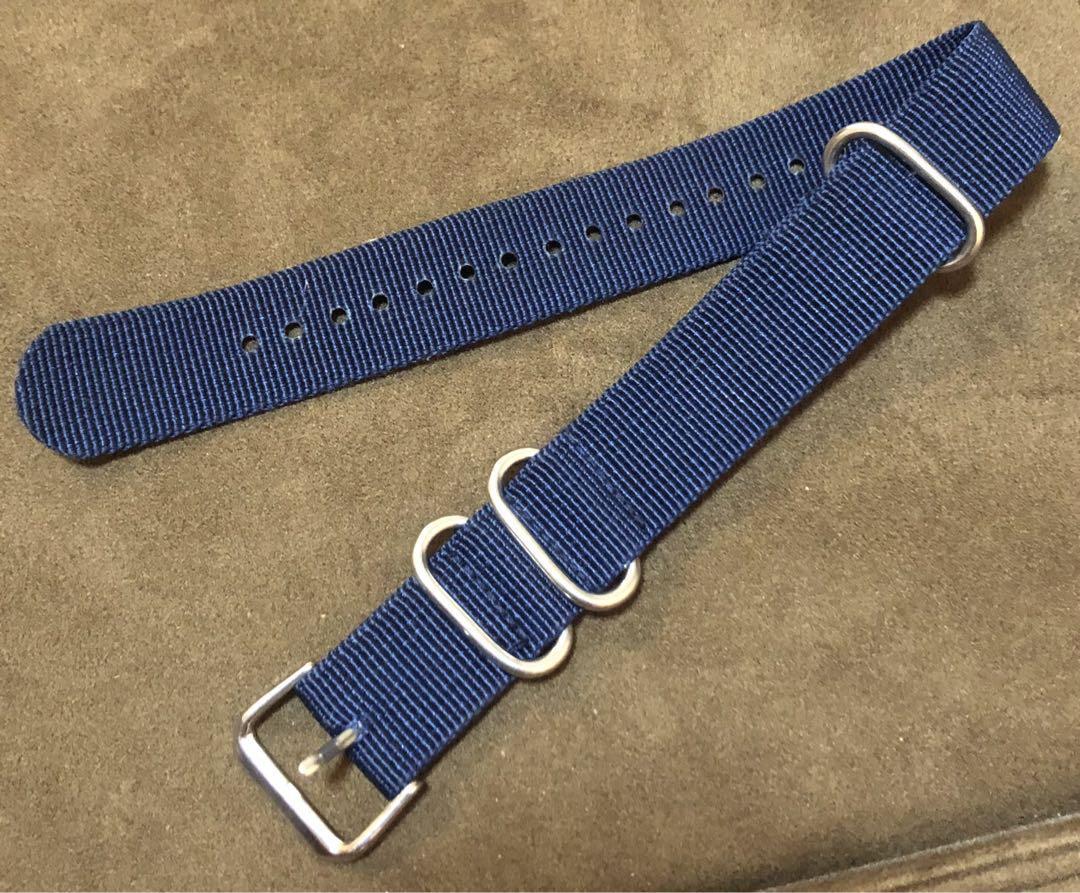 引き通し時計ベルト　NATOタイプ　NAVY 20mm_1