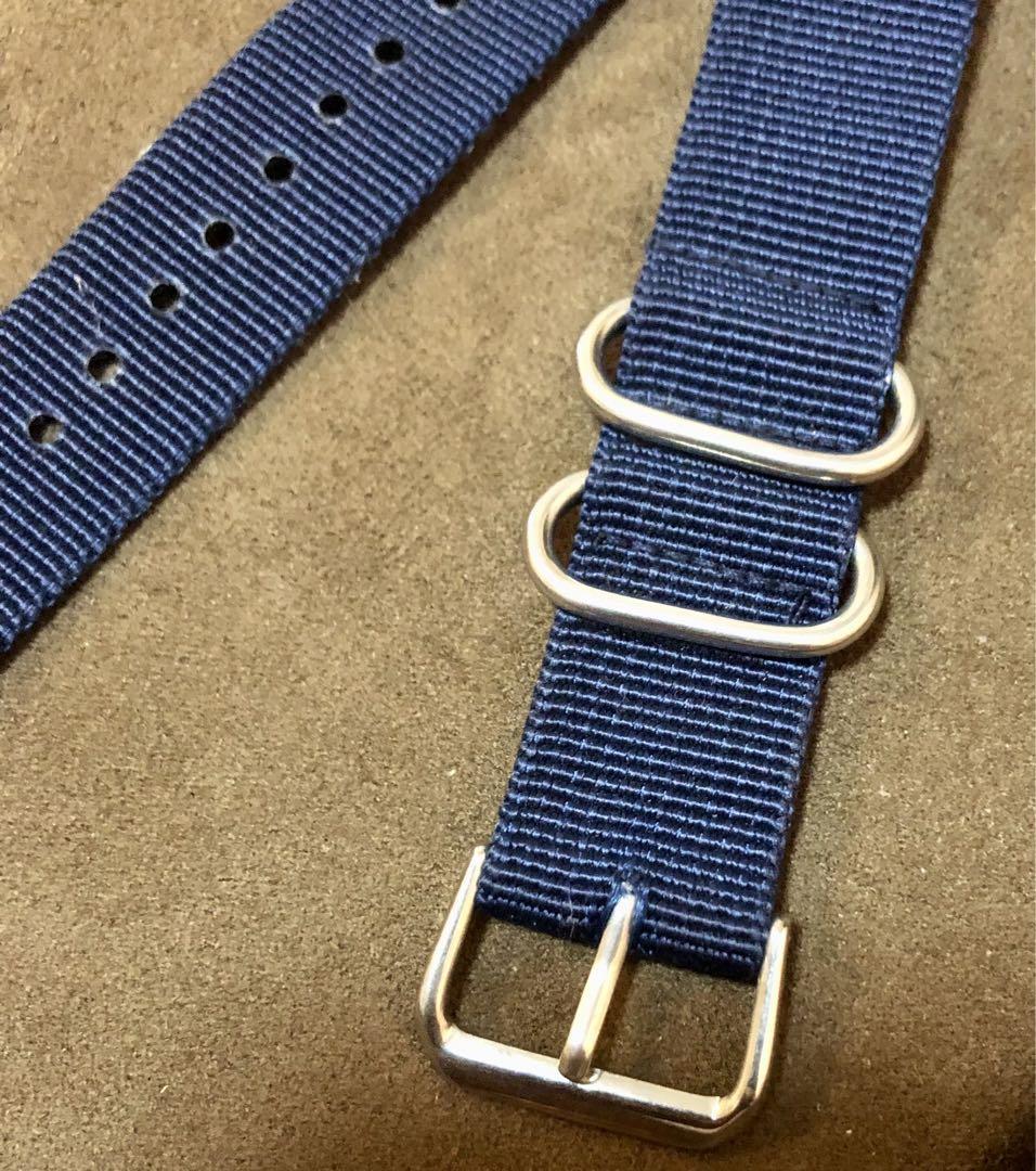 引き通し時計ベルト　NATOタイプ　NAVY 20mm_2