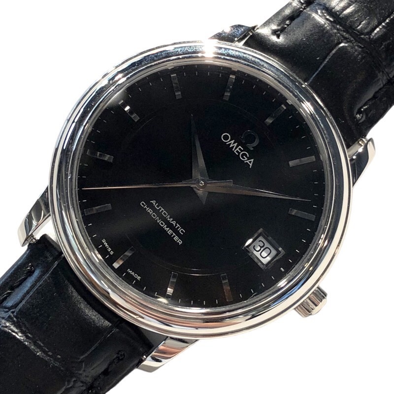 オメガ OMEGA デビルプレステージ 4500.51 ブラック 腕時計 レディース 中古