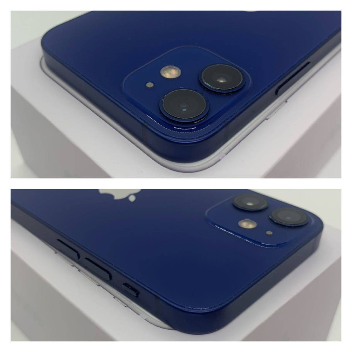 A上美品】iPhone 12 mini ブルー 128GB SIMフリー 本体（28110） mini 