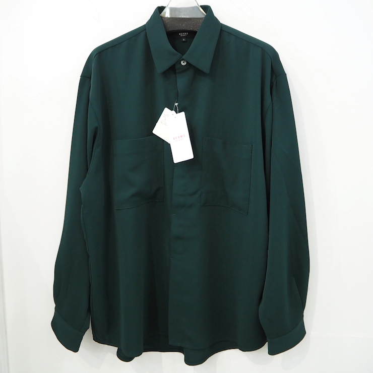 新品 定価8360円 ビームス 秋冬 オーバーサイズ 長袖シャツ ダーク 