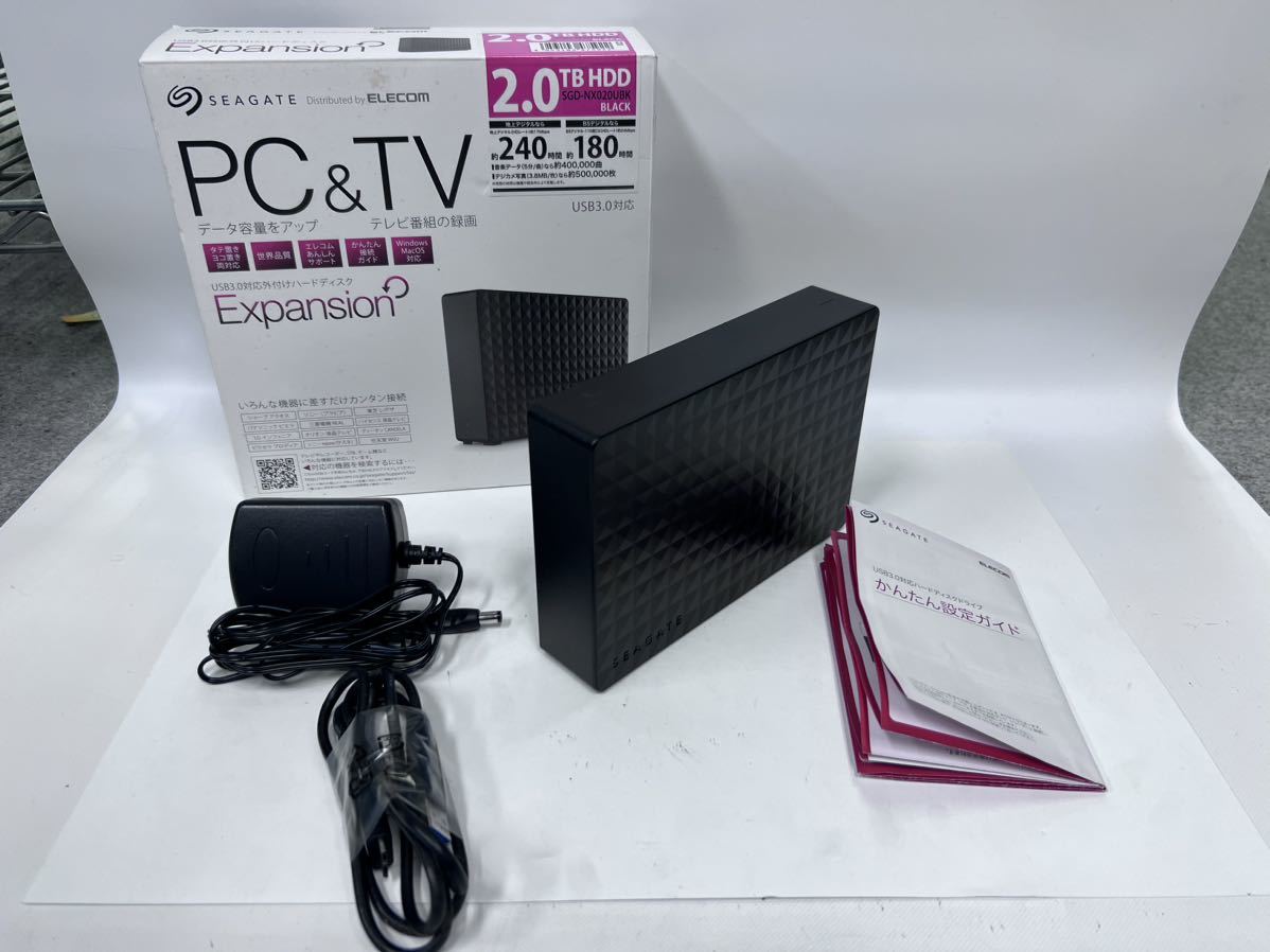 中古 Elecom エレコム SEAGATE SRD0NF2 外付けハードディスク 2.0TB