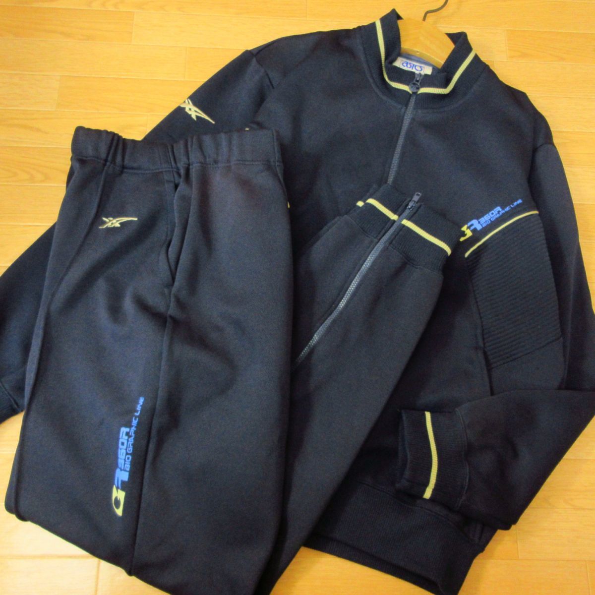 ◎希少 80's！asics アシックス L-XL 上下セット！昭和 レトロ