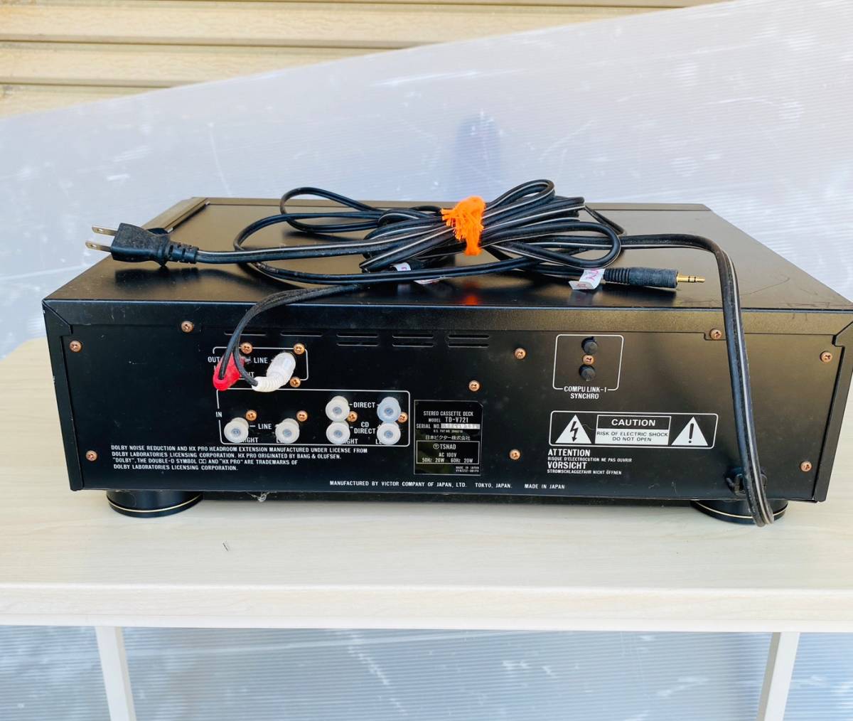 Victor ビクター カセットデッキ TD-V721 3ヘッド 動作品 リモコン取説