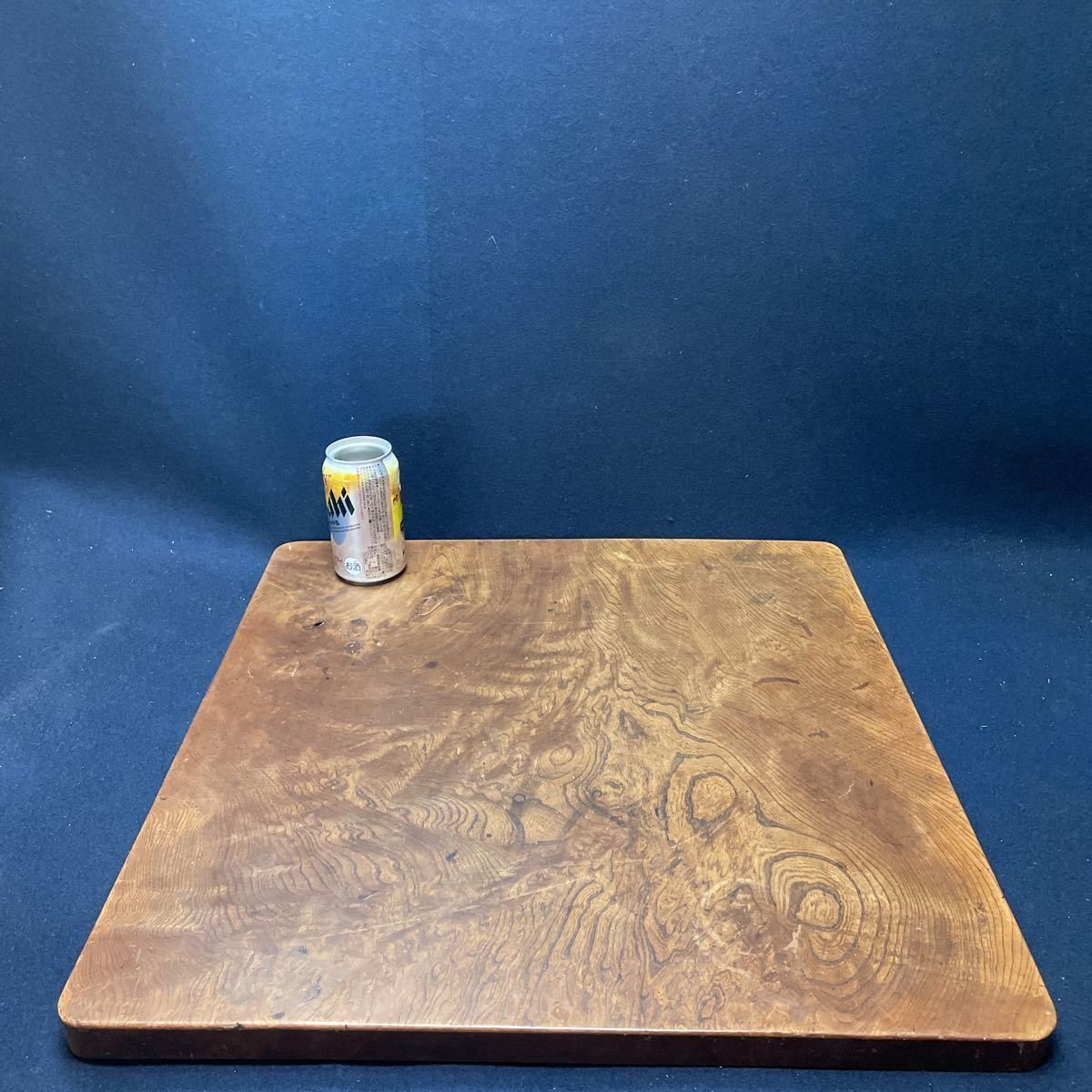 天然木 玉杢敷板 欅正方形一枚板 木製飾り板　木工芸 煎茶道具 古民具