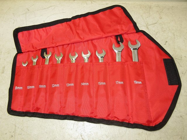 ▲▽6892　未使用　WORKPRO　ラチェット　コンビネーションレンチ　8-19ｍｍ　9本△▼