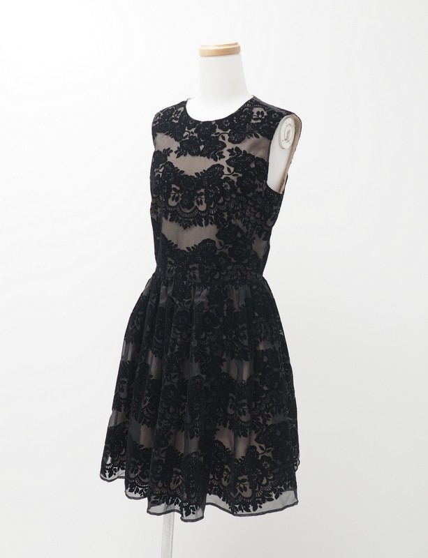MF3646☆RED VALENTINO/レッドヴァレンティノ*総シルク*花柄*チュール