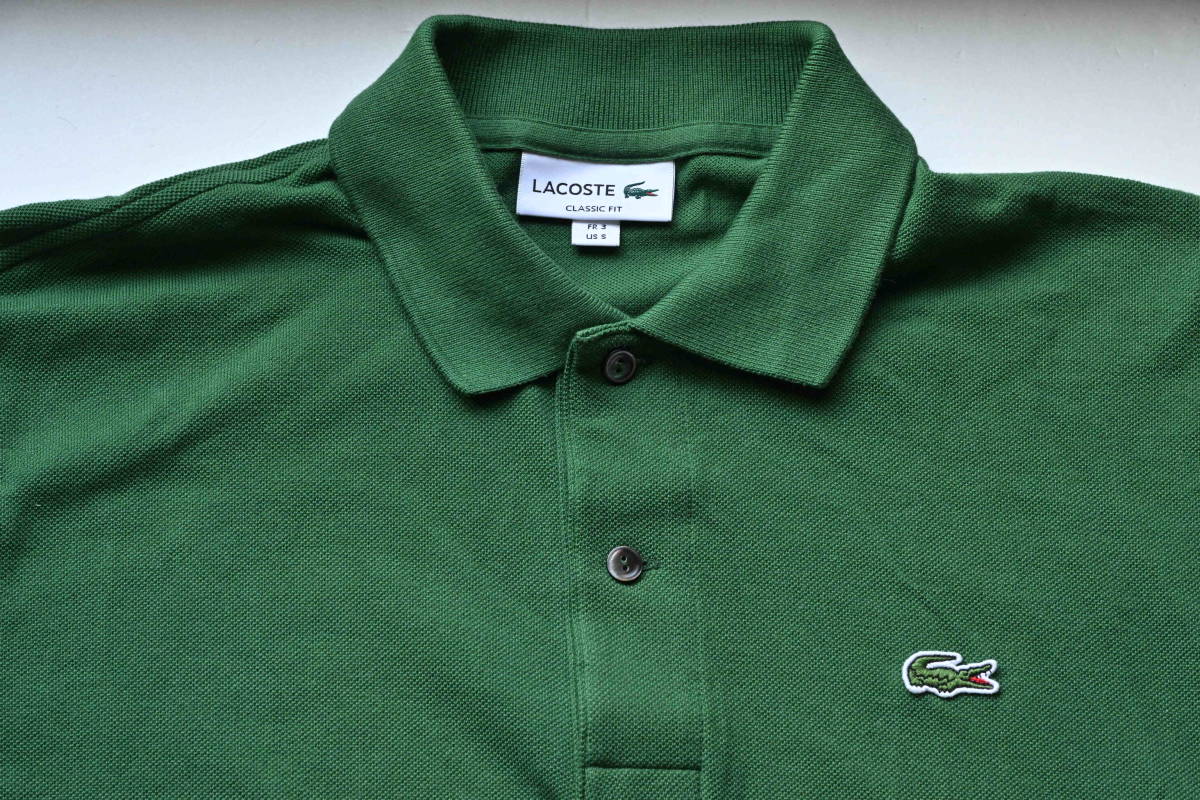LACOSTE　ラコステ ポロシャツ　L1212AL　濃いグリーン　3