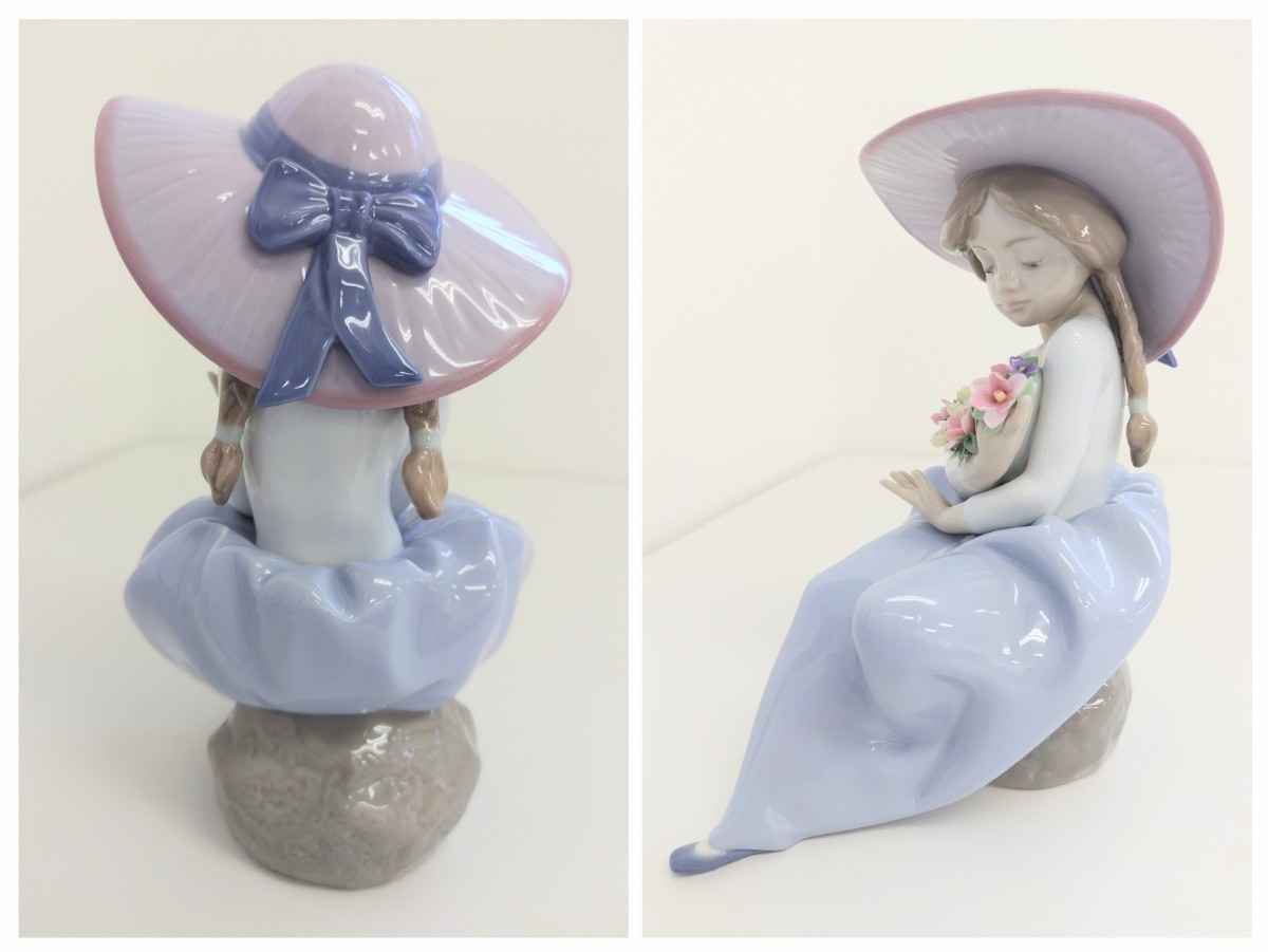LLADRO リヤドロ フィギュリン 「花の香りに包まれて」5862 陶器人形
