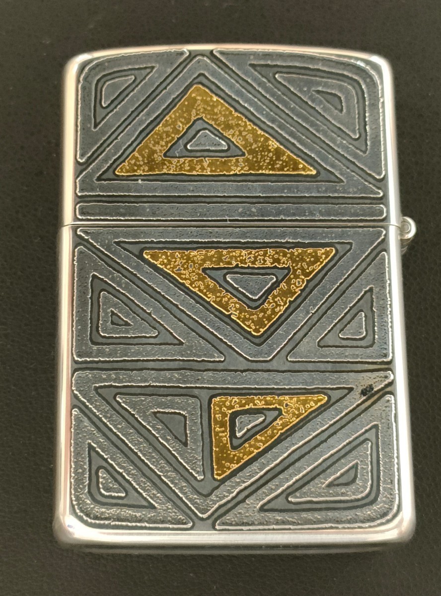zippo 幾何学模様のライター 布袋寅泰Zippo オリーブグリーン 幾何学