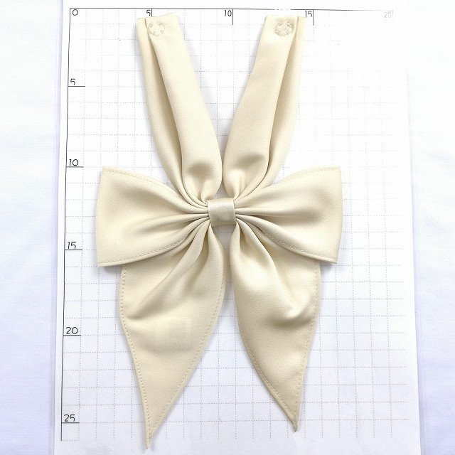 1円 スクールリボン ハネクトーン ベージュ 中古 美品 制服 学生服 セーラー服 ブレザー 女子 LC0932 VI