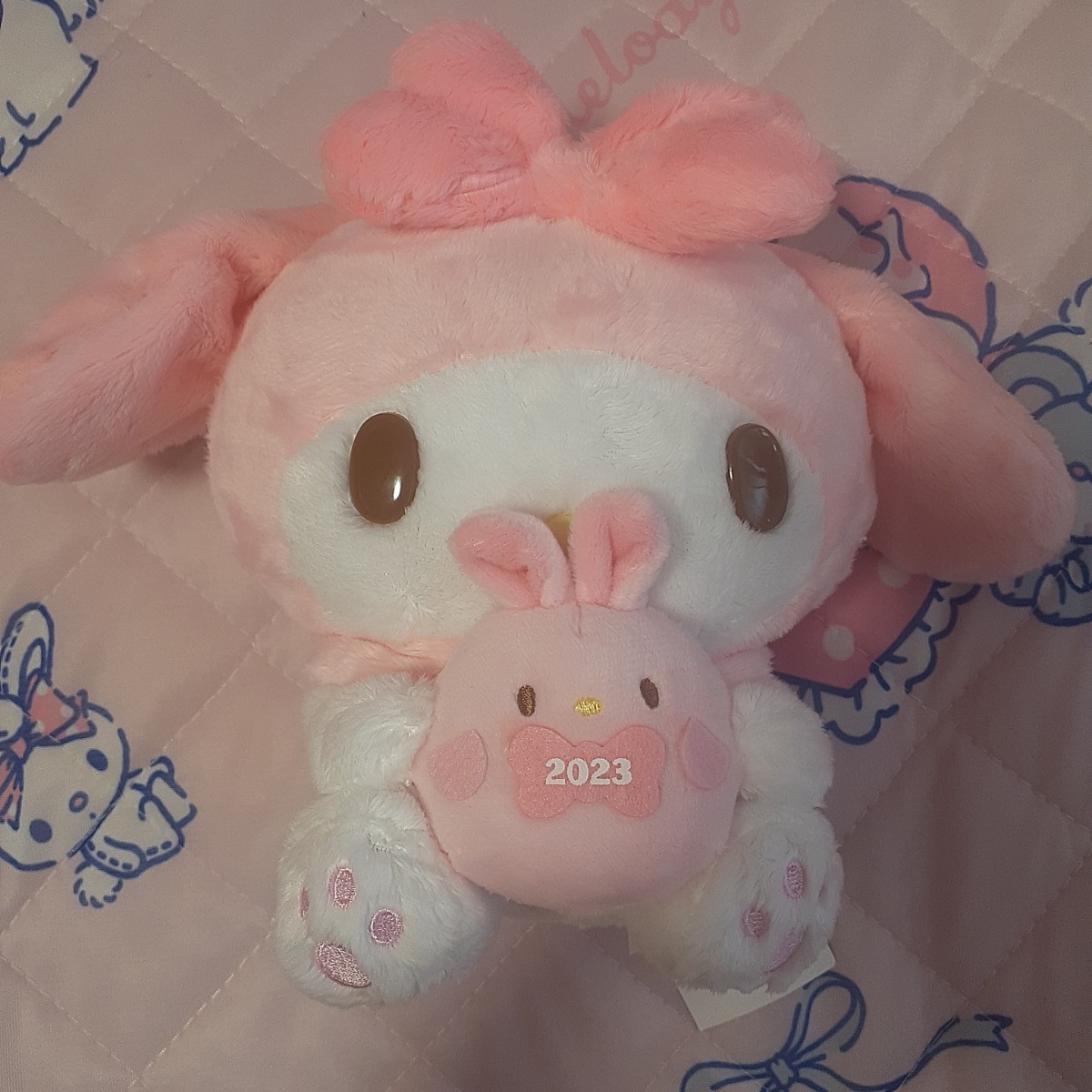 マイメロディ My Melody 干支ぬいぐるみ ピンク 2023 ウサギ 兎 卯 