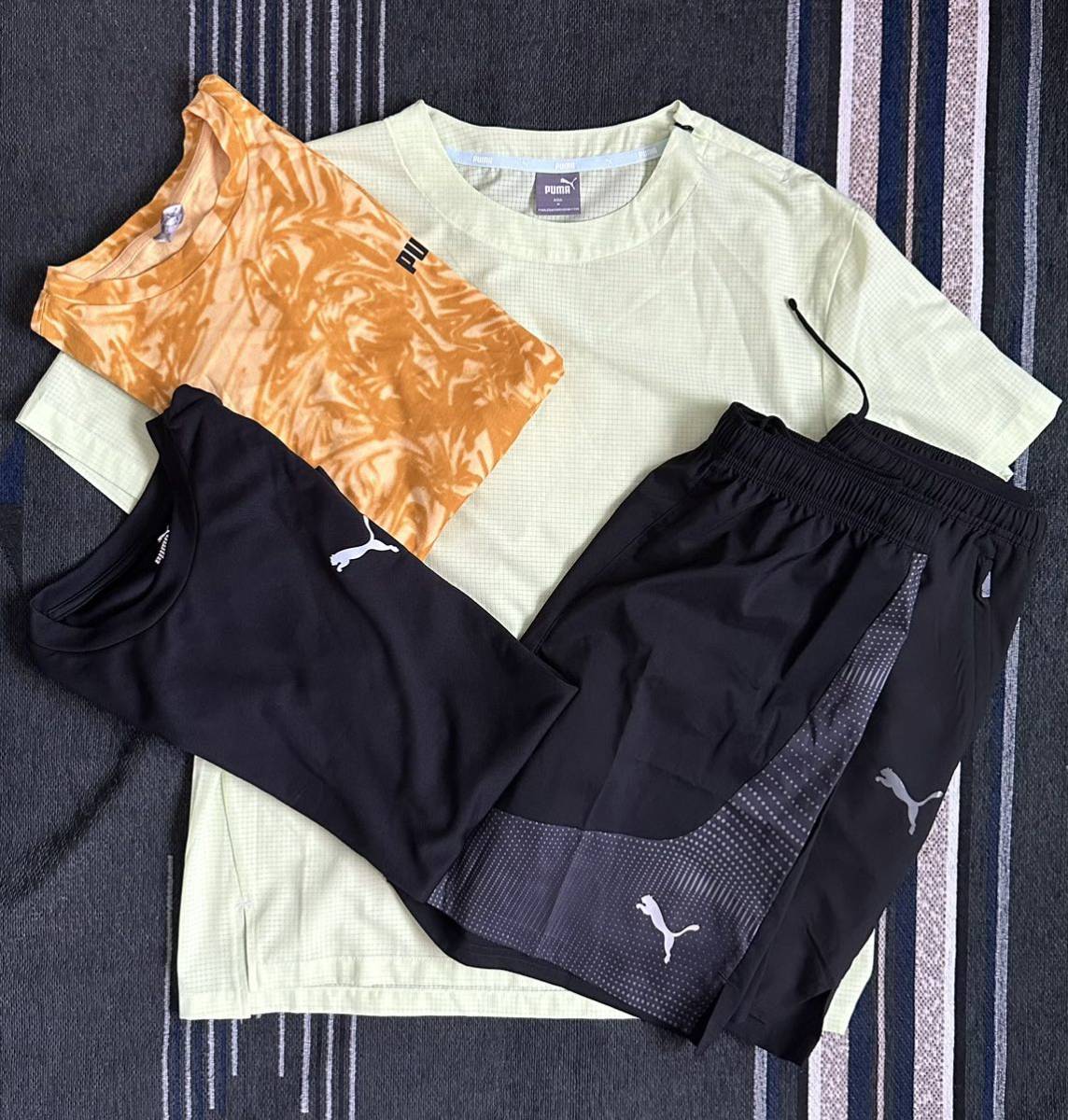 新品未使用2023春夏　PUMA STYLE TECH ウーブンシャツ・ドライプラスクール半袖Ｔシャツトレーニングウェア５セット