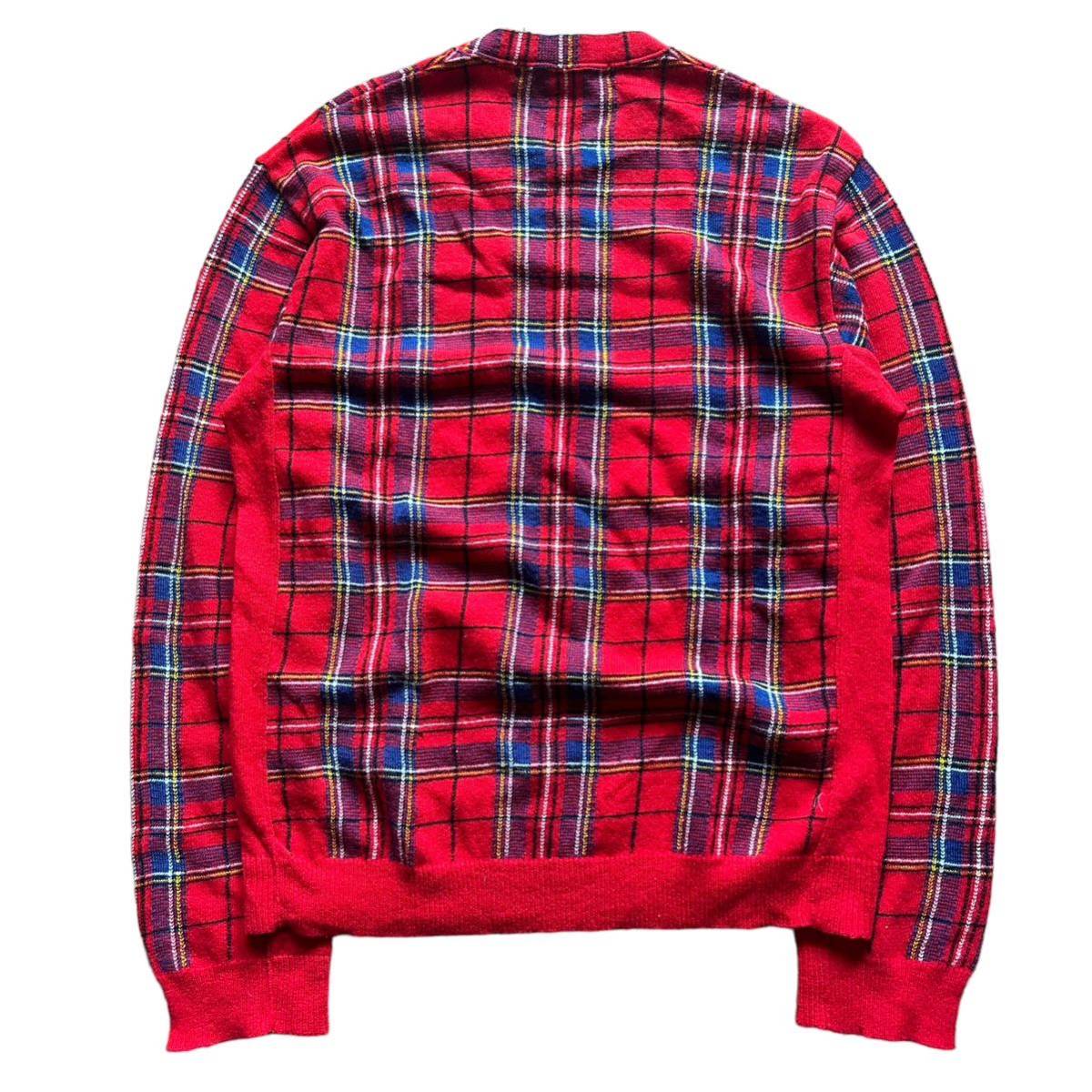 02aw JUNYA WATANABE MAN COMME des GARCONS plaid knit tops archive 