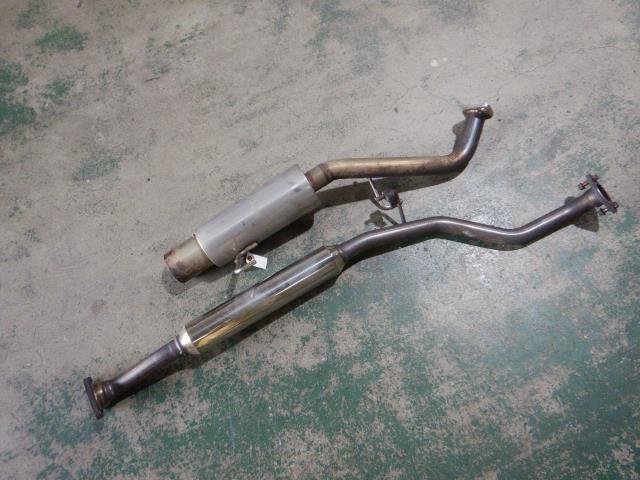 マーチ DBA-AK12 リアマフラー 中間マフラー 社外 メーカー不明