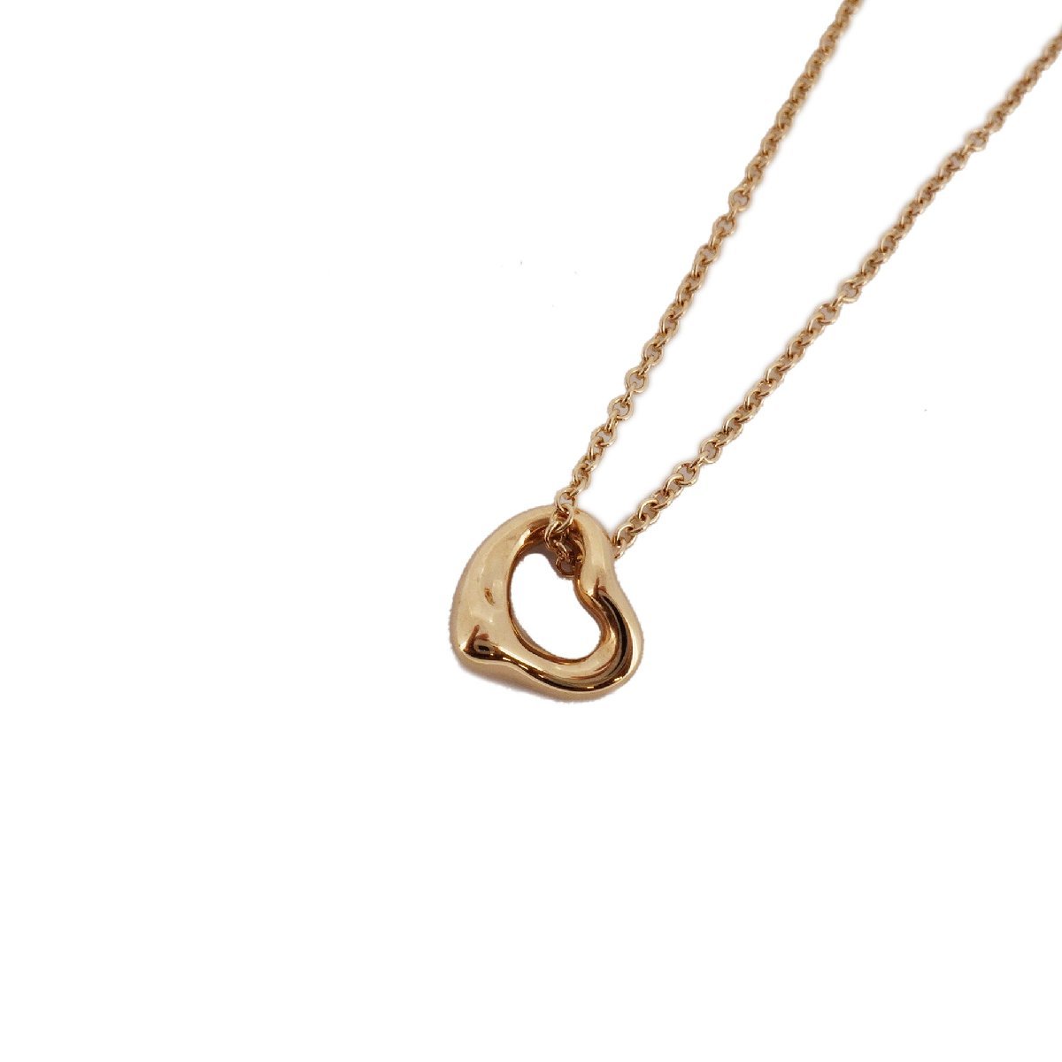 ★最終価格【3jyb221】ティファニー ネックレス オープンハート ミニ K18PG ピンクゴールド