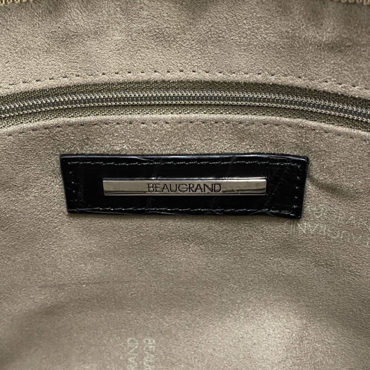 Gh9④《美品》最高級☆ JRA認定 BEAUGRAND ボーグラン クロコダイル 