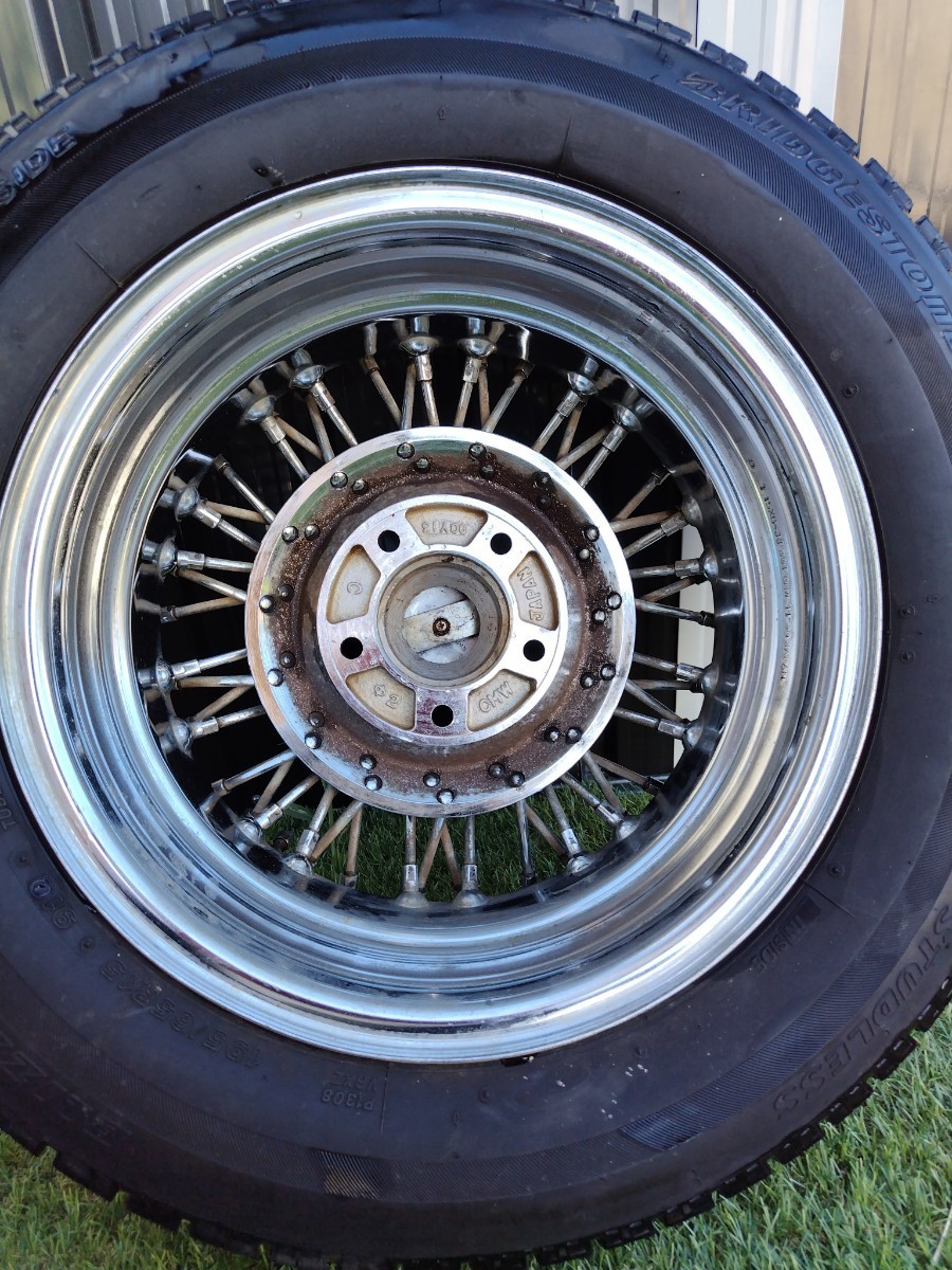 美品 希少 クレーガー ワイヤーホイール 15インチ 6j 5穴114.3 旧車 