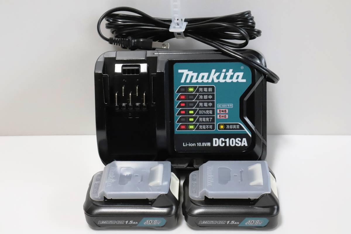 新品 マキタ バッテリ BL1015 純正 2個 充電器 DC10SA 10.8V