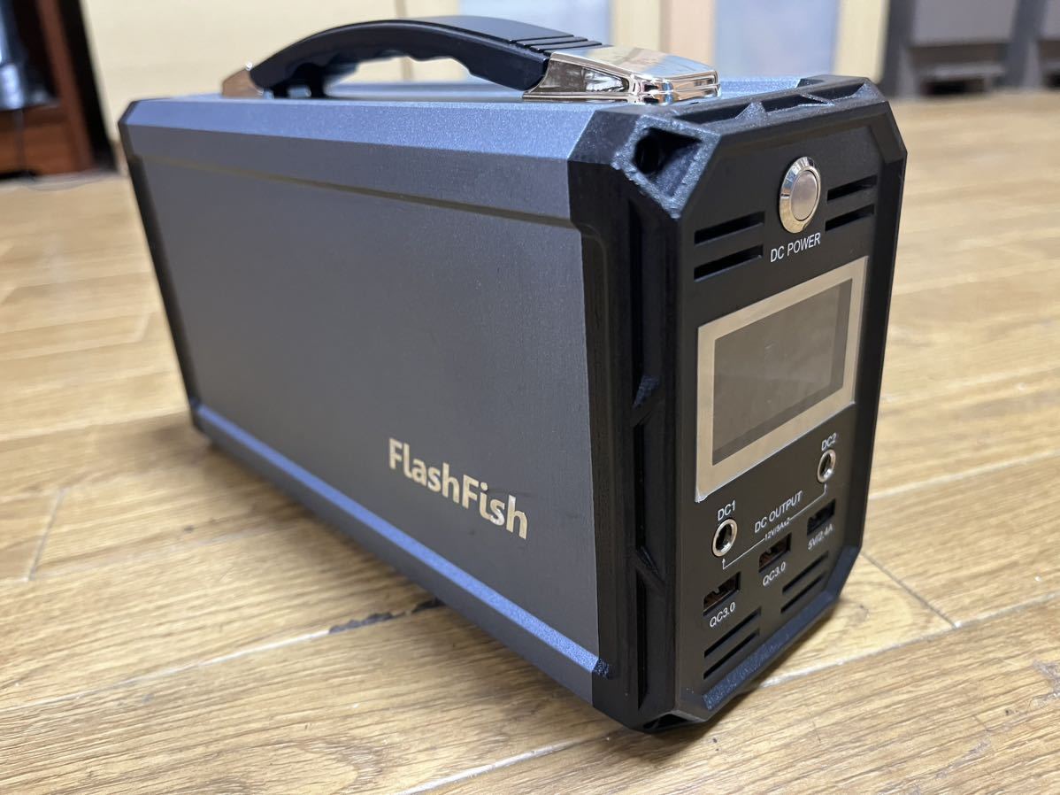 【未使用保管品】FlashFish G300 ポータブル電源 ジャンク☆FlashFish G300 ポータブルソーラー発電機 ポータブル電源