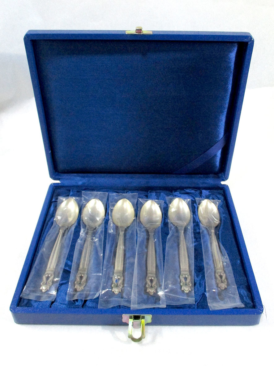 ☆GEORG JENSEN STERLING SILVER ティースプーン 6本セット 未使用