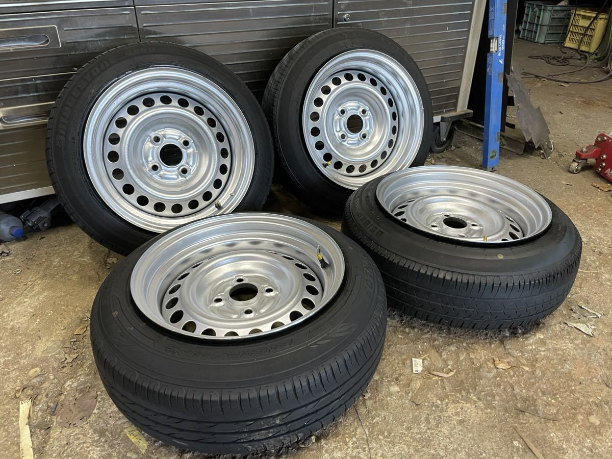 鉄チン 加工ホイール テッチン 14インチ PCD100 ハブ径54mm 155/65R14 