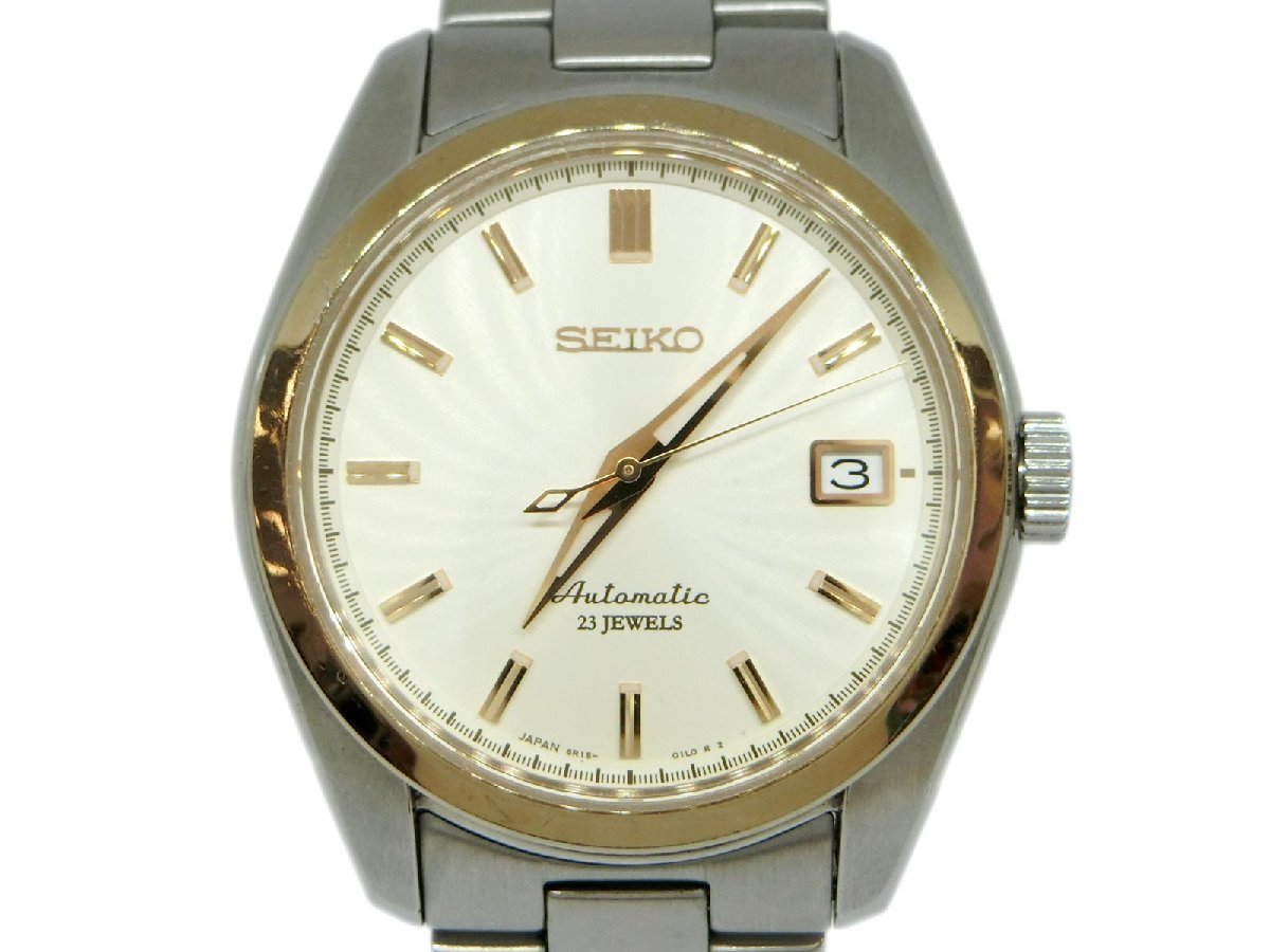 1円 ry SEIKO セイコー メカニカル デイト メンズ AT オートマ 腕時計 