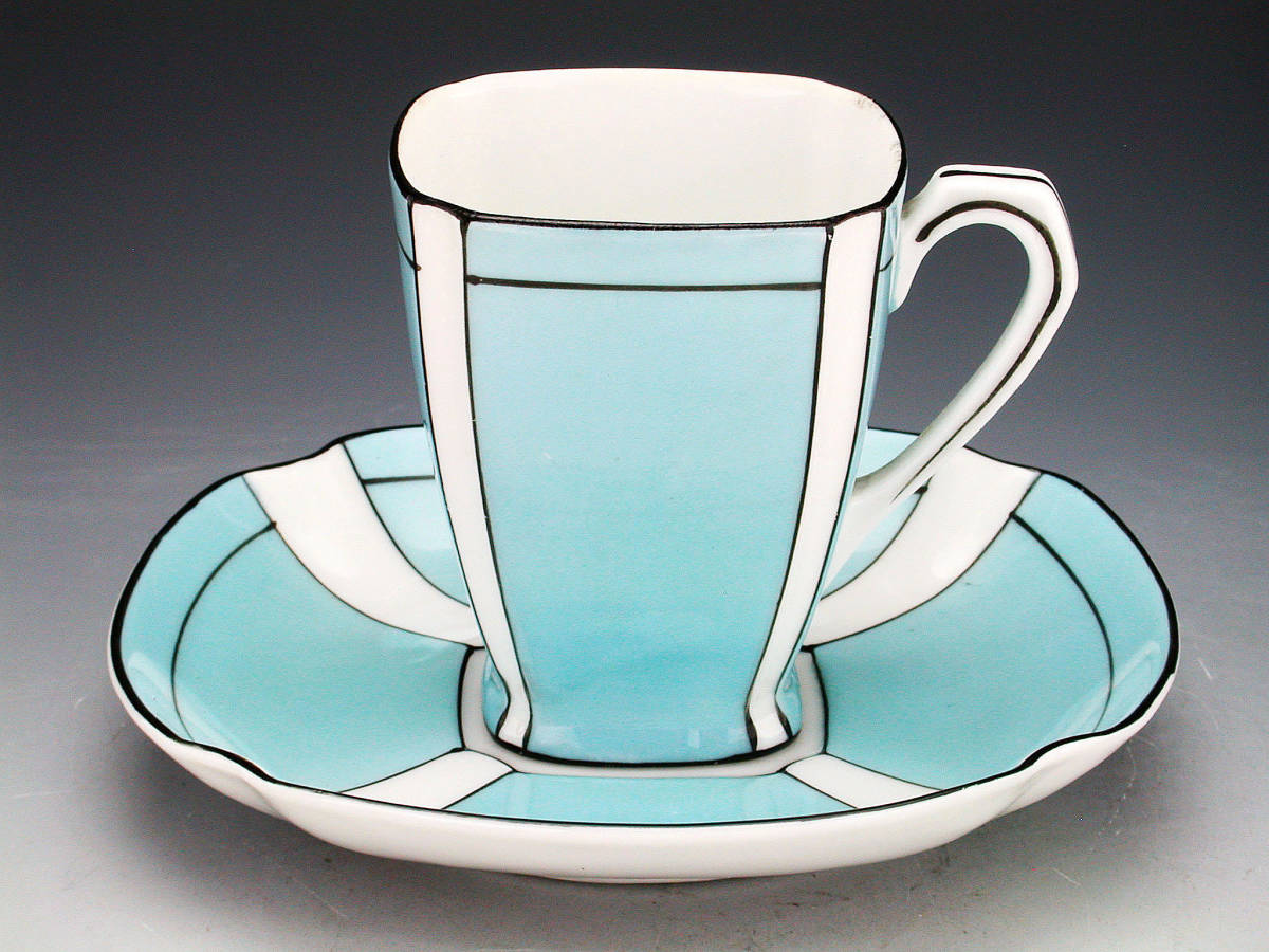 オールドノリタケ銘品!! オールドノリタケ・アールデコ様式蒼地パネル