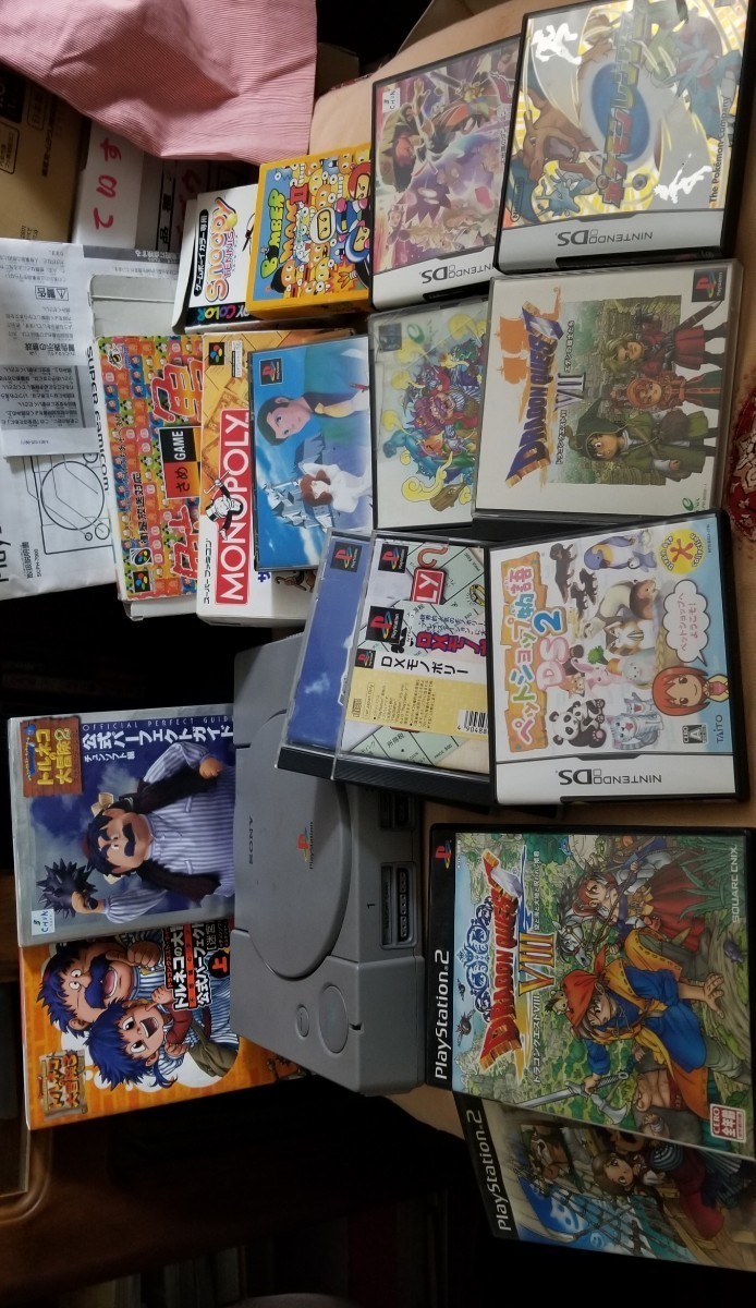格安プレステーション本体+ドラクエソフト他　プレステ2 スーファミソフト 任天堂 ドラクエ　ポケモン　他
