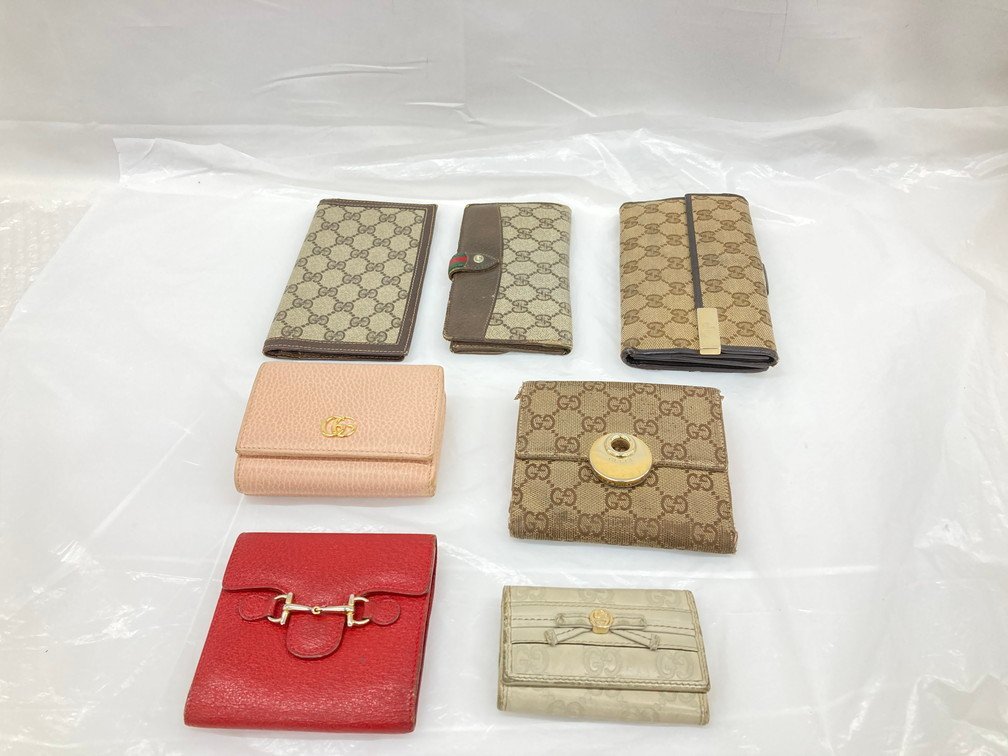 GUCCI グッチ GGキャンバス エクリプス Wホック 長財布 ピンク GUCCI