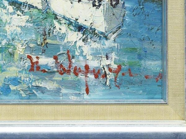 真作】【WISH】渡部ひでき「フランクフルト」油彩 12号 大作 〇アート