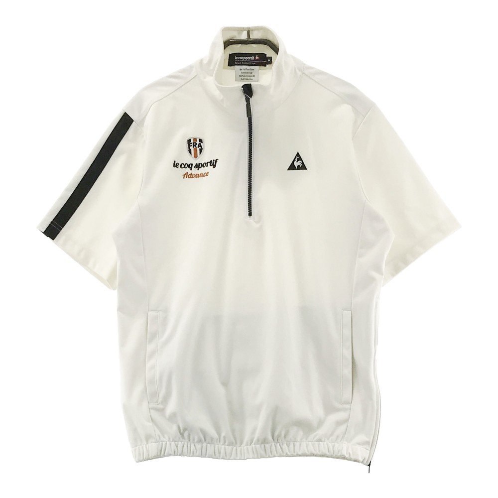 LE COQ GOLF ルコックゴルフ ハーフジップ 半袖ブルゾン ワッペン