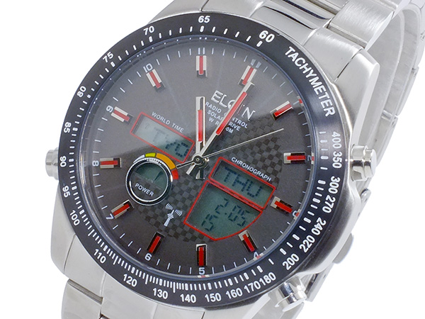 エルジン ELGIN ソーラー 電波 メンズ 腕時計 FK1395S-BP