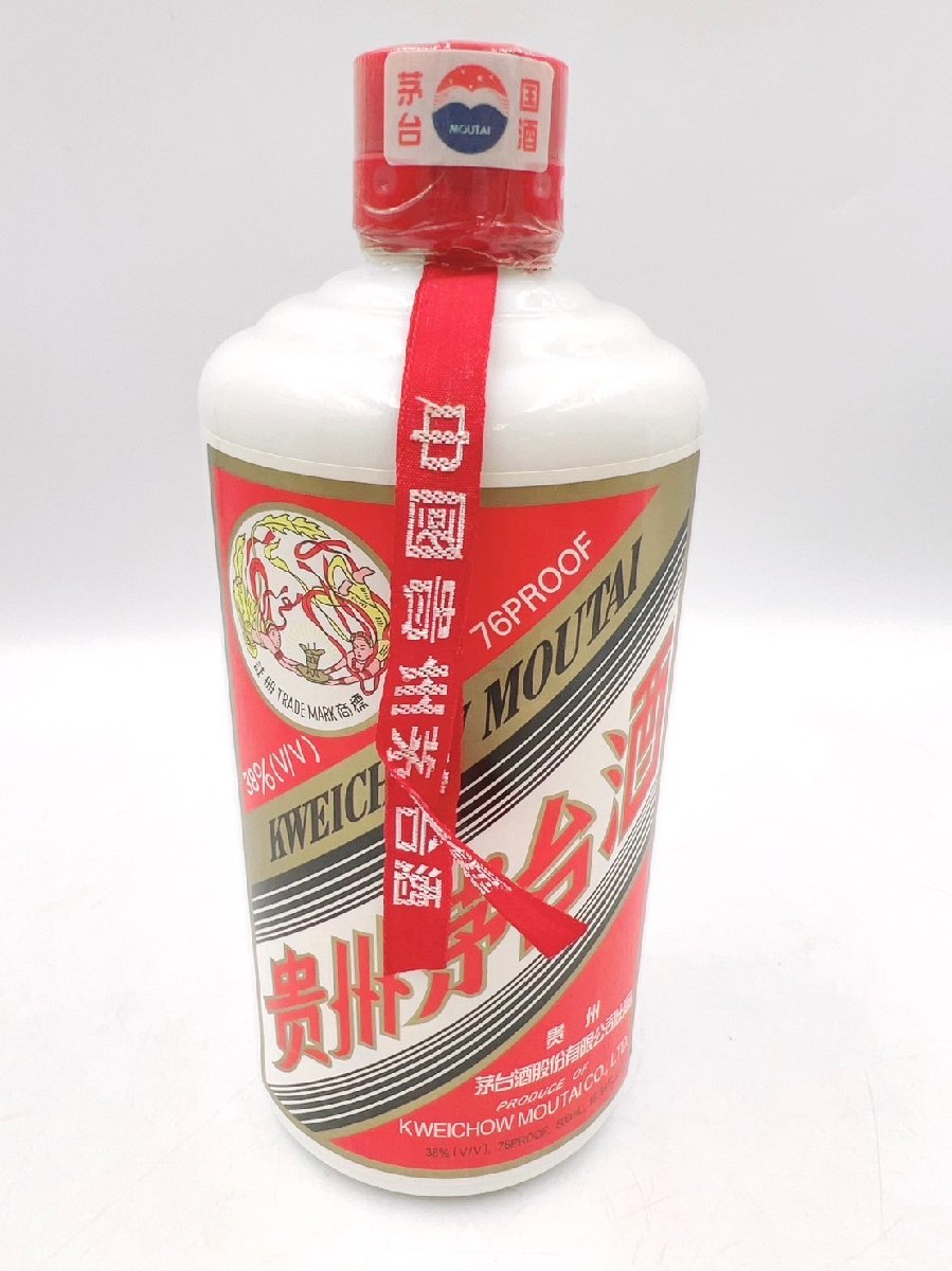 未開栓】マオタイ酒 茅台酒 2002年 38％ 天女ラベル 500ml 重量：約974g